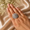 AD Floral White Ring