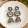 file_0000000008f8820896928ef6eeafac1f Oxidised Silver Floral Pearl Earrings