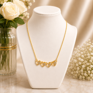Gold Plated Heart Shape Magnet Chain Pendant
