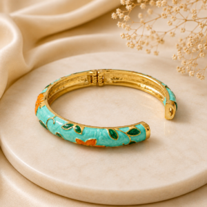 18K Gold Plated Turquoise Charming Adjustable Enamel Bracelet