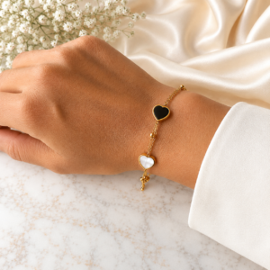 file_000000003410820885c2ab1f7762ba6a Gold Plated Stainless steel Heart Shape Chain Bracelet