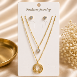 Gold Plated Butterflies American Diamond Bracelet Pendant  Combo Set