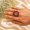 Floral Pink Beautiful Ring