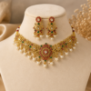 file_000000004be48208b2f8e6cf6fea667e Gold Plated Pearl Choker Necklace set