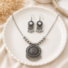 file_000000004c248208b558eea221a73eab Oxidised Round Pendant Necklace Set