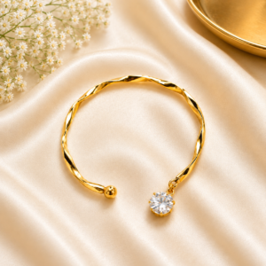 Gold Plated Butterflies American Diamond Bracelet Pendant  Combo Set