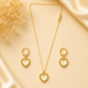 Gold Plated Heart Shape Pendant Set