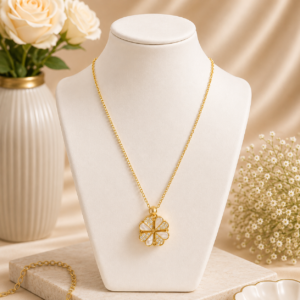 Gold Plated Heart Shape Magnet Chain Pendant