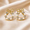 file_000000007d7482119f440d8abaf8a127 Gold Wreath Stud Earrings With Pearls