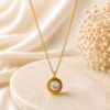 18K Gold Plated Chain Roman Clock Pendant