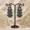 Oxidised Peacock Fan Style Jhumka Earrings