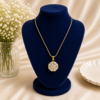 Gold Plated Crystal Cluster Snake Chain Pendant