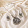 file_000000009c9c8211bd275cf60dd7a16f Oxidised Round Pendant Necklace Set