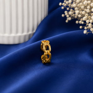 18K Gold Plated Chain look Adjustable Ring