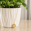 18K Gold Plated Chain Roman Clock Pendant