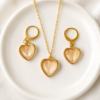 Gold Plated Heart Shape Pendant Set