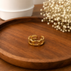 18K Gold Plated Chain look Adjustable Ring