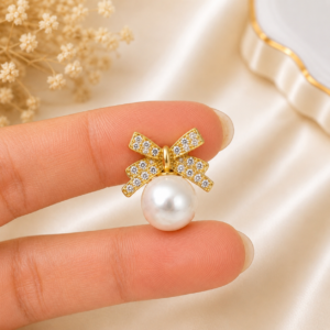 file_00000000c36c8208afdcc427c26afe1a Bow Pearl Drops Stud Earrings