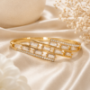 18K Gold Plated Stainless steel Crystal Bangle Style Bracelet