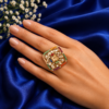 Gold Plated Meenakari Multicolour Ring