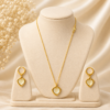 Gold Plated Heart Shape Pendant Set