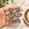 file_00000000f18c8211a9b08f3e802a1fec Oxidised Silver Floral Pearl Earrings