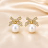 file_00000000f9488208a30e389b2cdf0c12 Bow Pearl Drops Stud Earrings