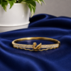 18K Gold Plated Cubic Zirconia Studded Bangle Style Bracelet