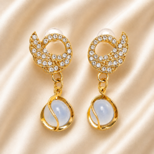 file_00000000fc3c8211807777d04e081d45 Golden Swan Drops Pearl Earrings
