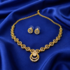file_0000000030f88211ada3c5cdd0a42350 18K Gold Plated Paisley Studded CZ Necklace Set
