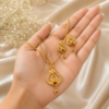 file_0000000035b48208913e1ff77b83c00c Gold Plated Ruby Studded Heart Design Pendant Set
