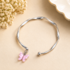 Stainless steel Butterfly Bracelet Pendant Combo Set