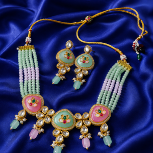 file_0000000064a4821191ef2b832f7ae233 Kundan Meenakari Multicolor Beaded Choker Set