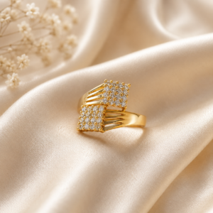 file_00000000c048821195211f2c682bc8a2 18K Gold Plated Double Rectangle American Diamond Cocktail Ring
