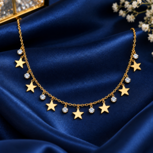 file_00000000079c8246a076dd0075ce0770 Gold Plated Star & Crystal Charm Chain Necklace