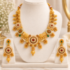 file_0000000032c881f48df16fd29208d39a Gold Plated Elephant Temple Necklace set
