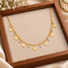 file_0000000096008211a229150c796dd968 Gold Plated Star & Crystal Charm Chain Necklace