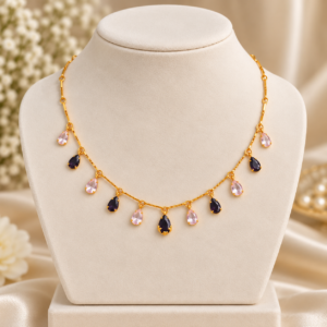 necklace_display_FINAL_PNG Gold Plated Fancy Tanmaniya Chain Necklace
