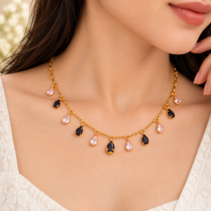 necklace_model_HD_TRUE_PNG Gold Plated Fancy Tanmaniya Chain Necklace