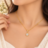 round_diamond_necklace_TRUE_PNG-2 Elegant gold plated chain Pendant