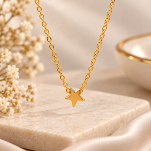 star_necklace_closeup_original Gold Plated Designer Star Chain Pendant