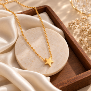 star_necklace_tray_original Gold Plated Designer Star Chain Pendant