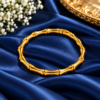 bangle_navy_blue_original Anti Tarnish 18k Gold Bamboo Design Bracelet