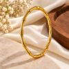bangle_professional_original Anti Tarnish 18k Gold Bamboo Design Bracelet