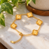 bracelet_plant_pot_1500x1500_original Gold Plated Four Leaf Clover Charm Chain Bracelet